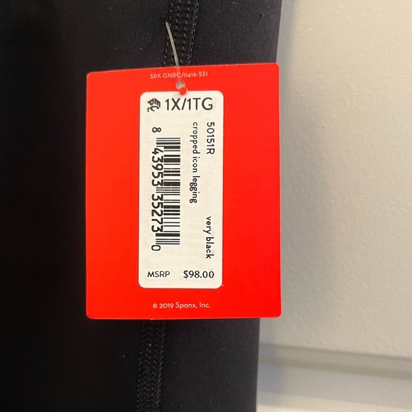 Spanx Cropped Icon Leggings in Very Black NWT Size 1X - Picture 5 of 6